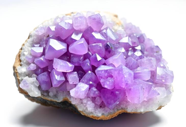 Rough Beauty CloseUp of Purple Amethyst Crystals